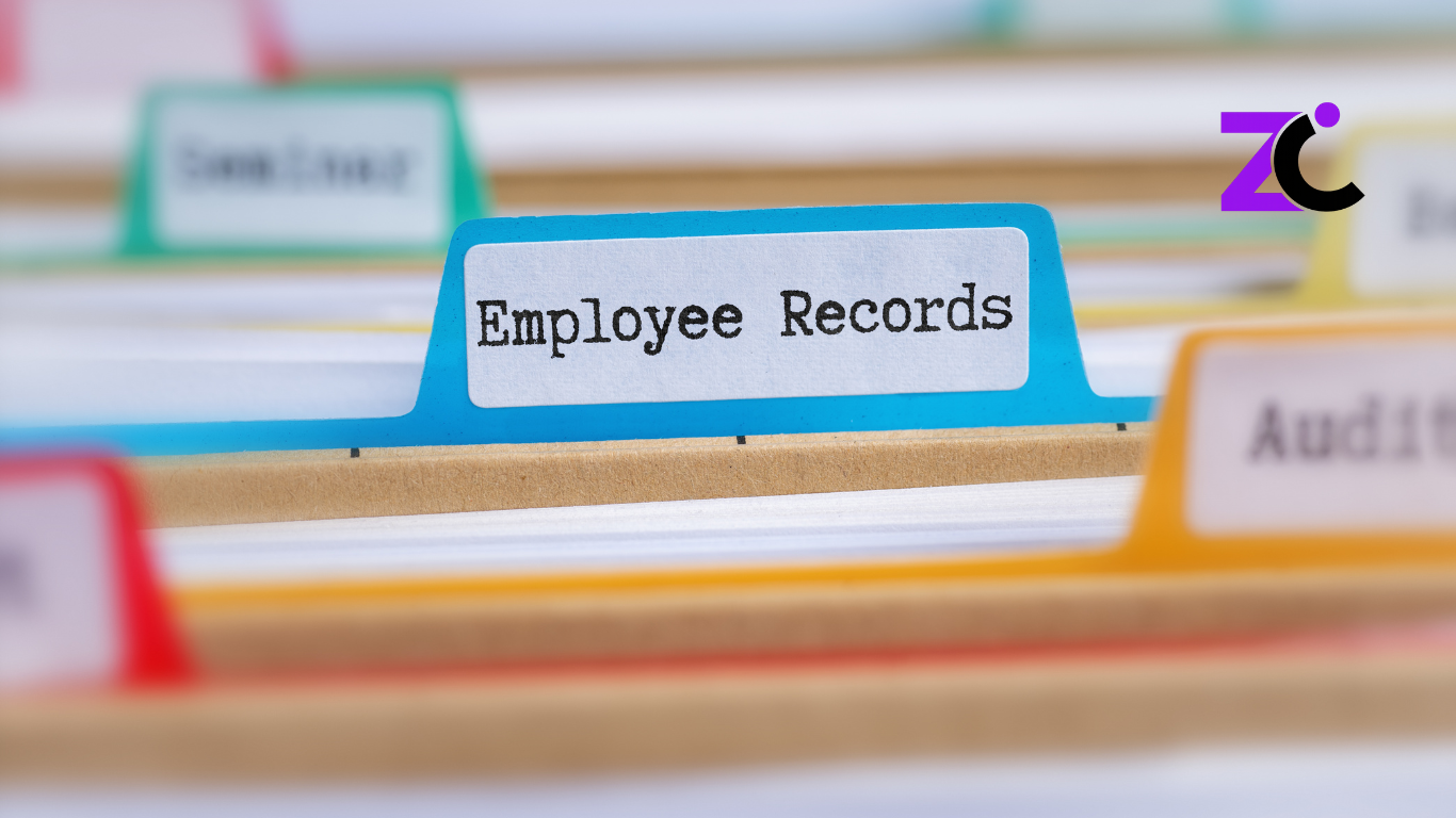 A drawer filled with multiple files, with one labeled “Employee of Record” being pulled out, symbolizing organized workforce management and streamlined EOR services.