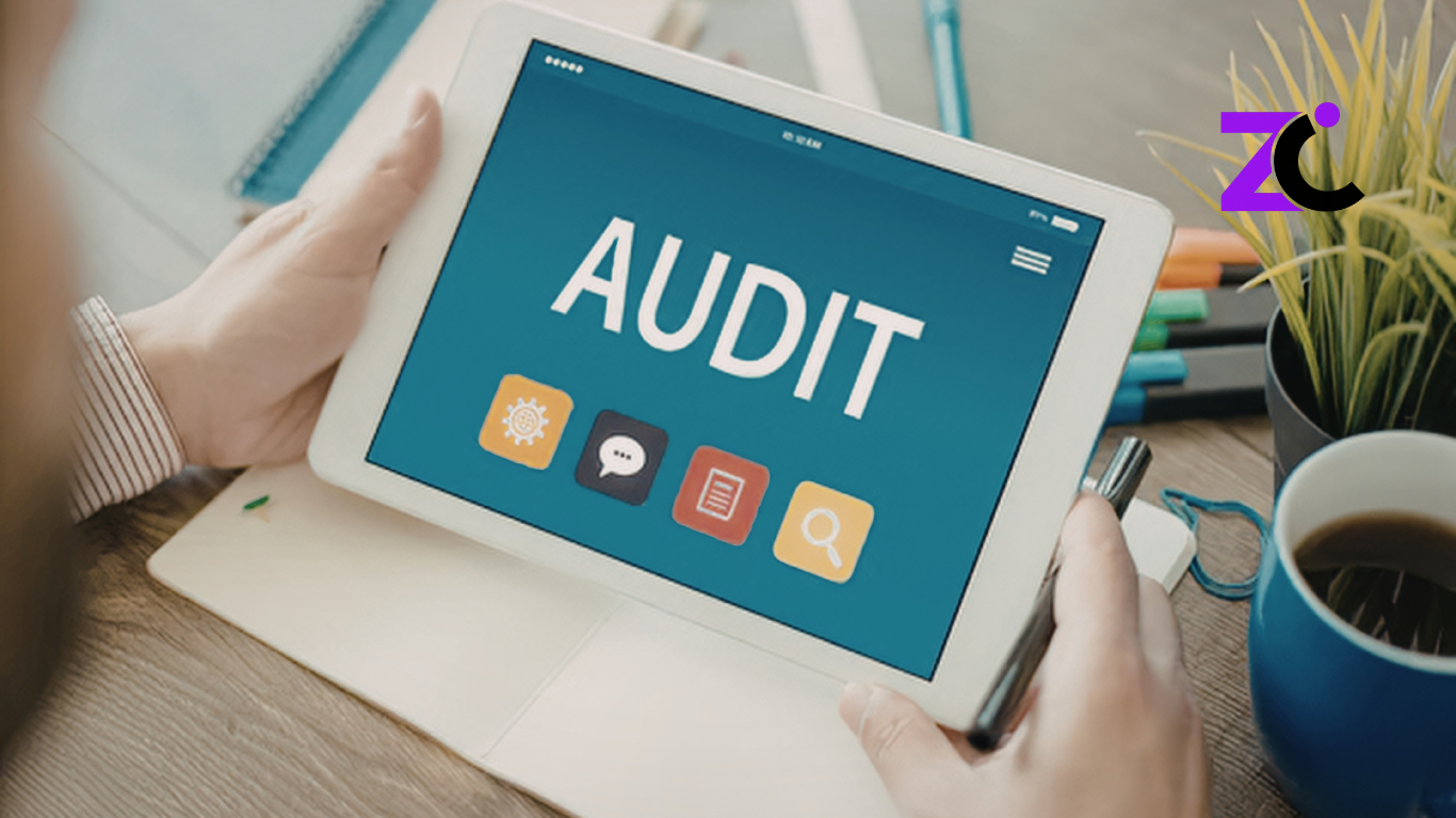Person holding a tablet displaying audit checkpoints, representing digital presence audit services and performance analysis.