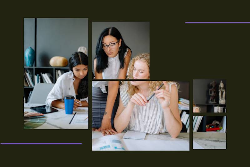 Two women reviewing employment documents in an office UAE Employer of Record case study, Zephora Consulting